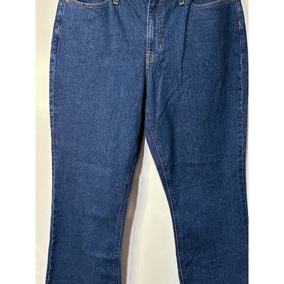 J. Crew 9" Billie Demi Boot Crop Jeans Frayed Hem Plus Size 32 NWT Dark Denim - Picture 3 of 14